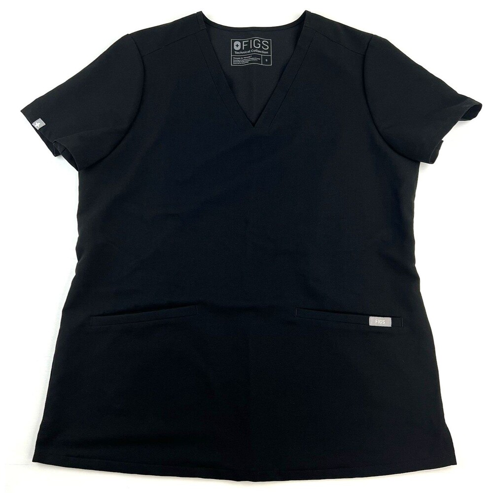 Figs Catarina Scrub Top and Kade Jogger Set Black Womens Size Small Nursing - Picture 2 of 14